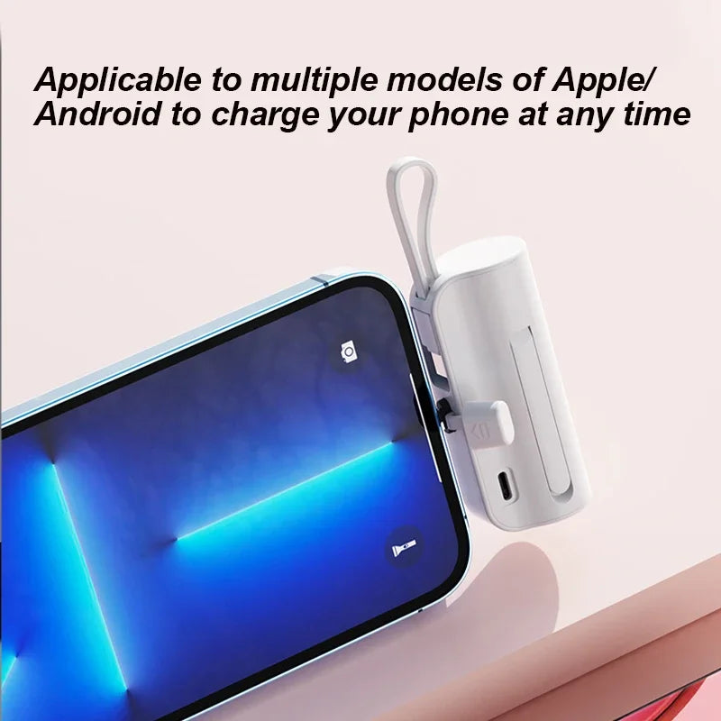 Mini Power Bank Portable 10000mAh Power Phone Charger Capsule Dual USB-C Ports For IPhone16/15/15plus/15pro/15proMax and Android