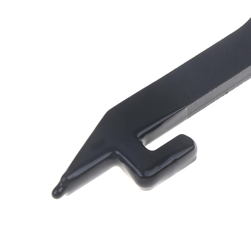 outil pour gonfler les pneus en plastique noir, robuste, avec extrémité pointue et extrémité en forme de crochet, pour crochets de rangement du rack à squat, porte-poids robuste