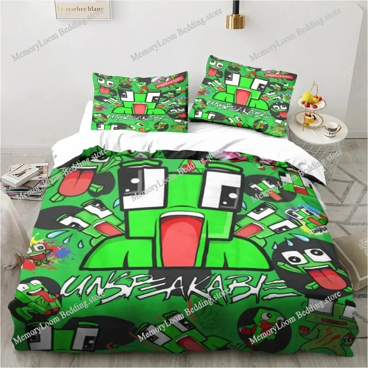 Cartoon Funny Play Unspeak.able Bedding Set Bedroom Soft Bedspreads for Bed Comefortable Duvet Cover Quilt and Pillowcase