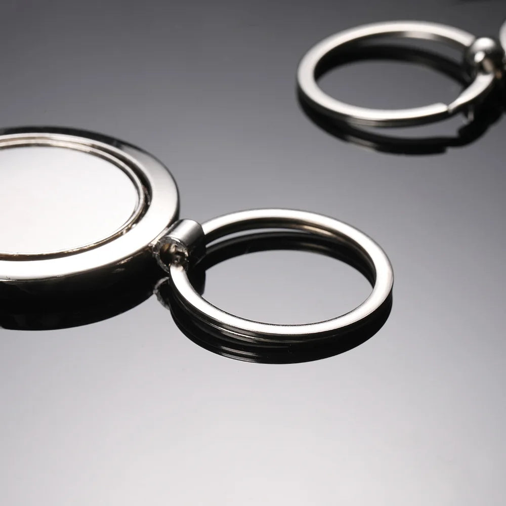 Personalized Fashionable Simple Key Chain Car Rotating Circular Various Styles And Specifications Accessories Keychains Gift