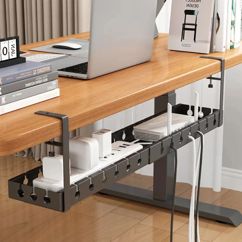 Desk Cable Management Tray Wire Management Cable Tray for Wire Organizer Charging Data Cord PC Computer Cord Rack in Office Home
