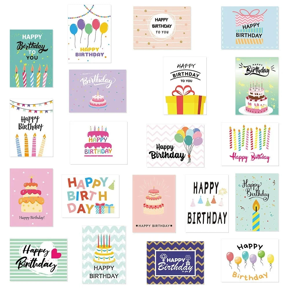 24pcs Unique Happy Birthday Cards Bulk With Envelopes & Stickers,Happy Birthday Cards Assortment For Family, Friends, Colleagues