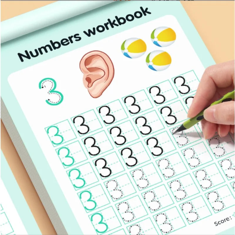 48Page Numbers 0-100 Practice Book Handwriting Practice Book、Math Learning Copybook 、Math for Homework  Back to School Supplies