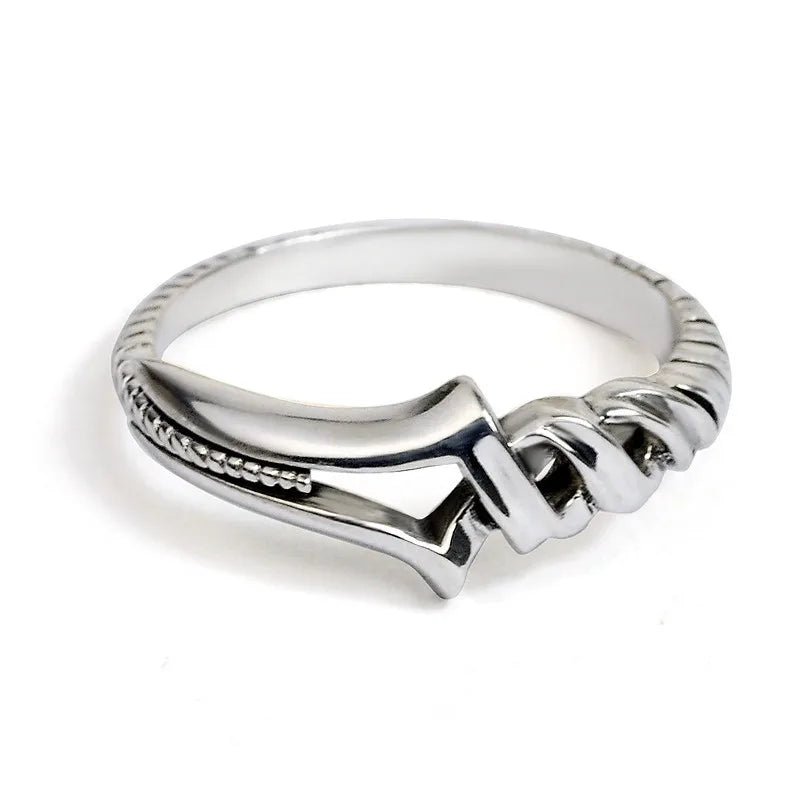 Anime Spear of Longinus Cosplay Prop Silver Color Ring Metal Adjustable Unisex Rings
