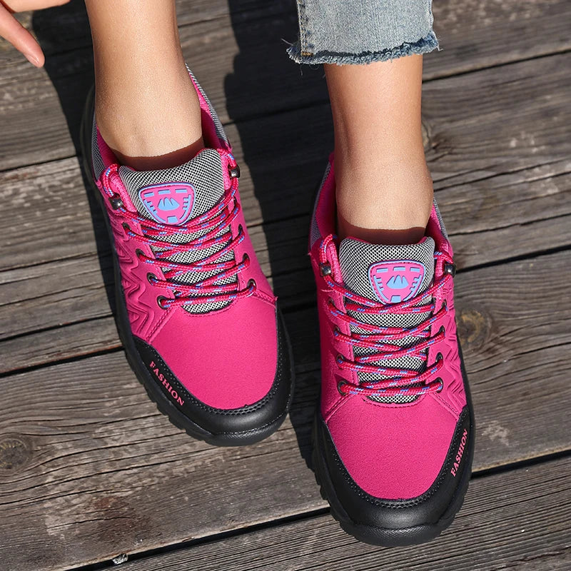 Women's Outdoor Hiking Shoes Non-slip Wear-resistant Breathable Trekking Shoes Lightweight Casual Sneakers for Camping Climbing