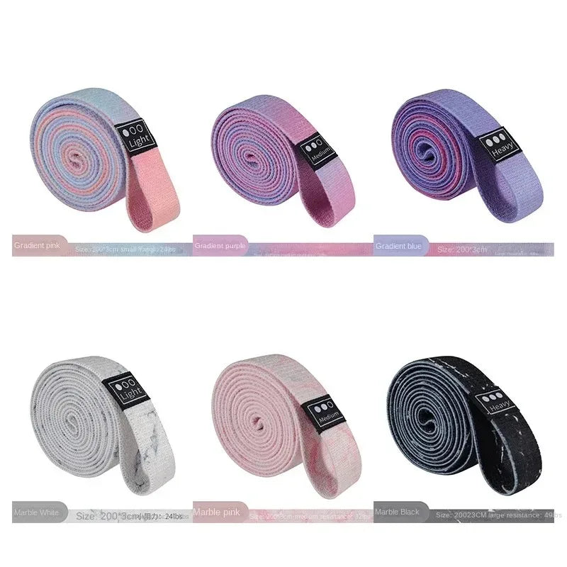 Long Resistance Loop Bands Unisex Elastic Bands Full Body Stretch Training Yoga Pilates Home Gym Fitness Equipment