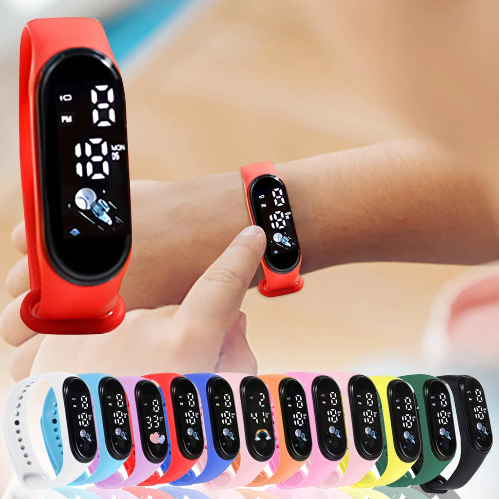 2025 New Fashion Children Watches For Girls Boys Electronic Bracelet Sports Touch LED Kids Watch Waterproof Clock