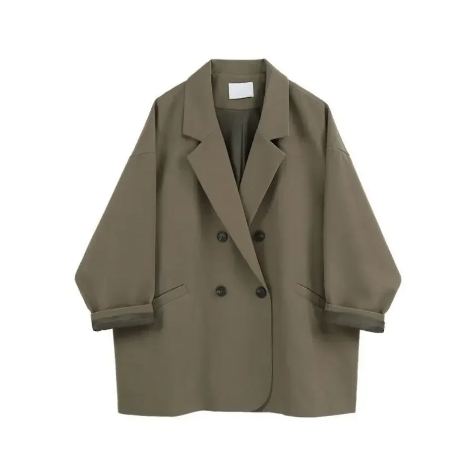 Women's Blazers Over Jacket Dress Brown Female Coats and Jackets Long Clothing Black Outerwear Winter Trend 2025 on Promotion In