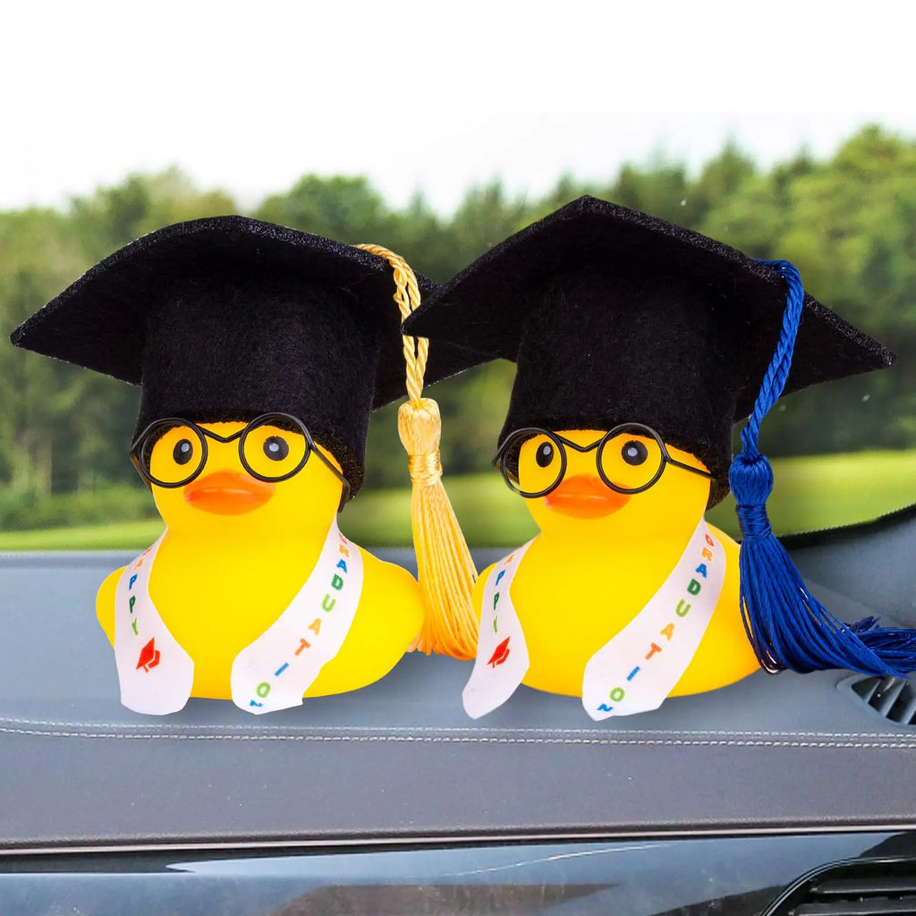 Graduation Rubber Duck,Car Duck Graduation Gift with Tassels for Student Classroom Party Favors