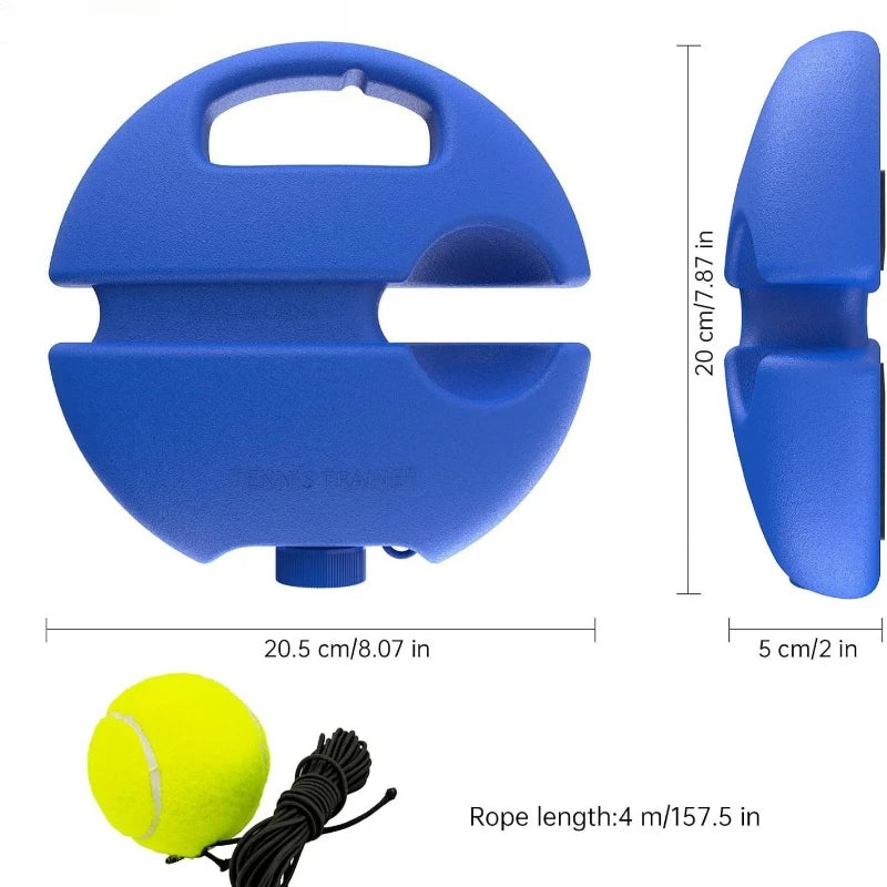 Indoor Outdoor Sports Self Training Tennis With Stable Base High Elastic Rebound Rope Durable Portable Tennis Practice Trainer