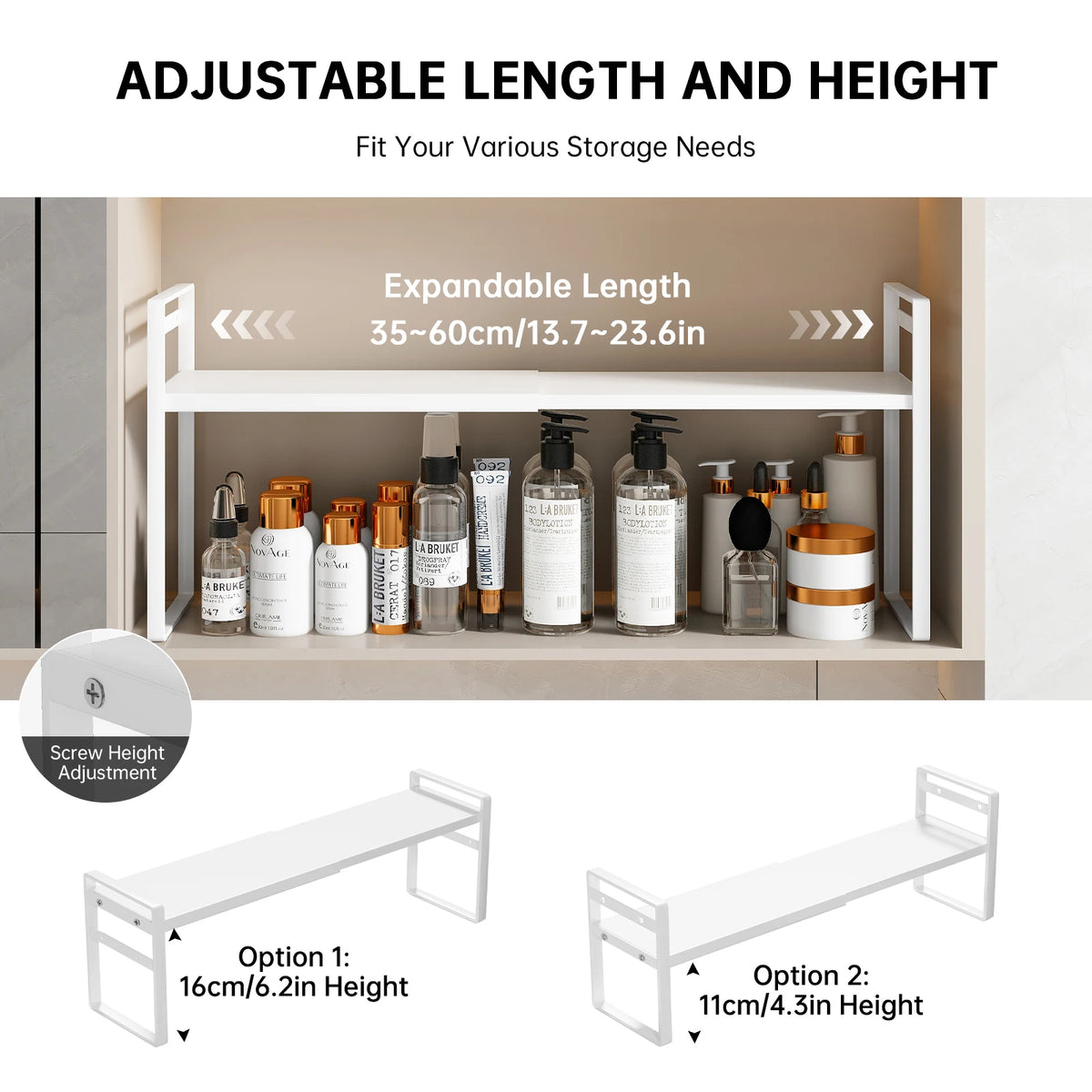 Bathroom Mirror Cabinet Storage Box, Bathroom Cabinet Partition Organizer, Cosmetics Shelf Combination, Layered Storage Solution