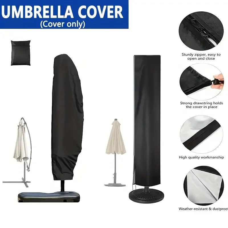 Universal Waterproof Umbrella Cover Cantilever Parasol Cover Outdoor Patio Garden Furniture Protection