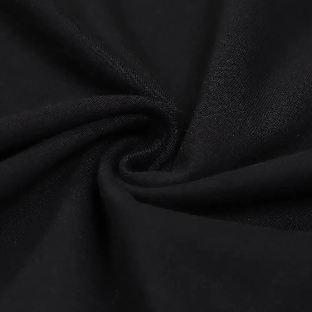 Black soft-textured fabric with a subtle ribbed weave of attack on titan Levi Ackerman men graphic t shirt.