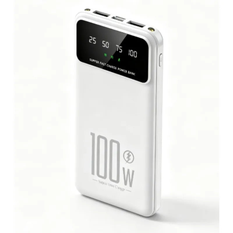 100W Super Fast Charging Power Bank 20000mAh Large Capacity Mobile Power Supply for Laptops Smartphones Tablets