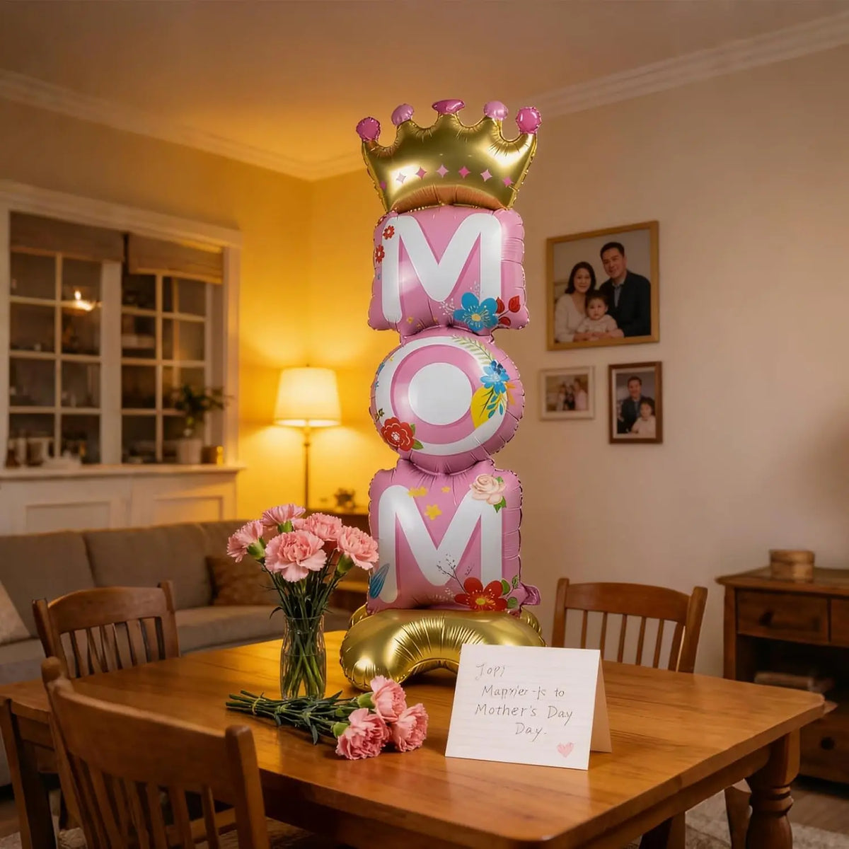 Mother Day Balloon Mom Standing Aluminum Balloon Happy Mother Day Foil Balloons Pink Great Mom Day Birthday Party Decoration