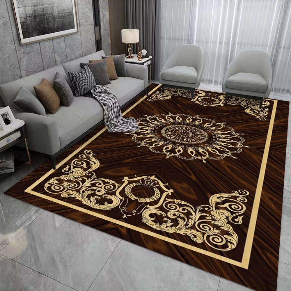 Vintage Carpet for Living Room and Bedroom, Sofa, Coffee Table Rug Bohemian Ethnic Style, Household Bedside Mat