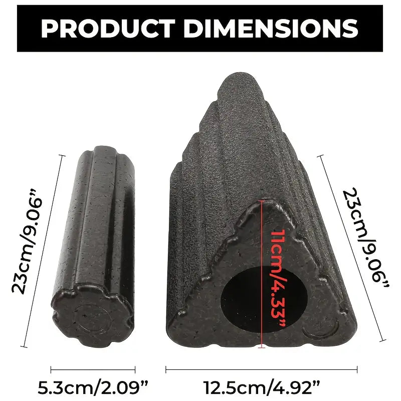 Yoga Blocks 2 in 1 Triangle Foam EPP Roller Triangular Wedge Block for Neck Waist HIPS Back Legs Pilates Exercise Massage Column