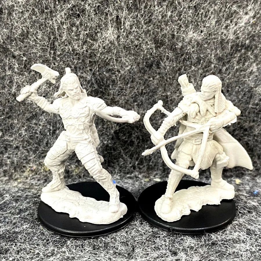 Lot Skeletons Dragonborn Fighter Orc Barbarian Paladin Dwarf Fighter Warlock Miniatures Nolzur's Miniatures Board Game Models