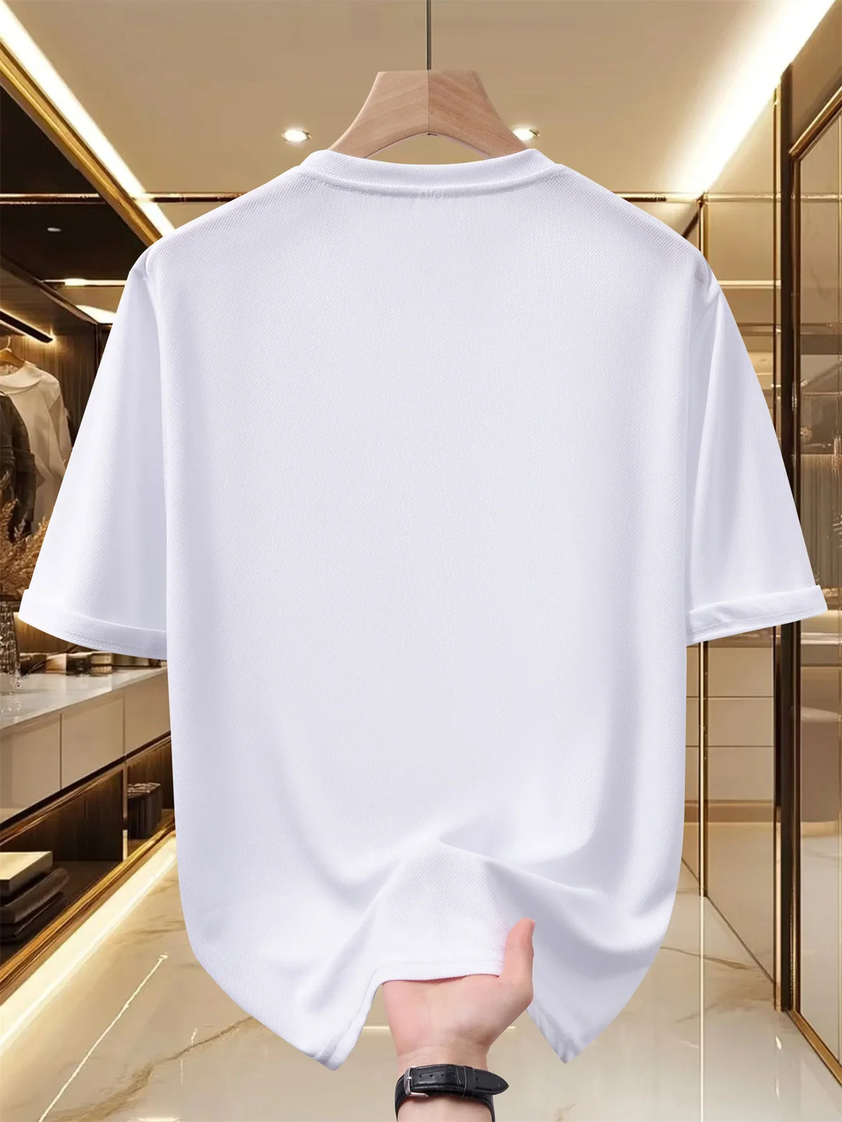 Men's T-shirt -Summer Short Sleeve Lightweight Top -Trendy, Fashionable, Breathable, Comfortable, Versatile -Simple Letter Print