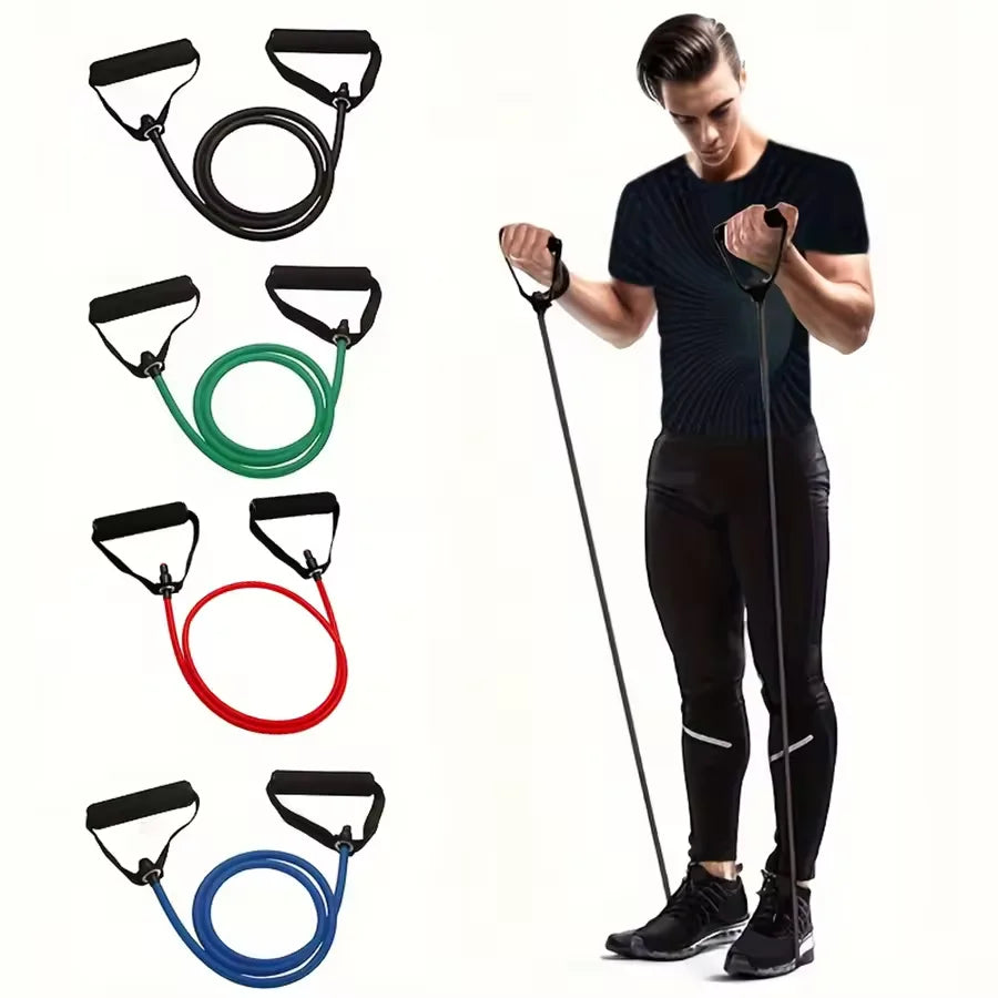 4-Level Resistance Bands with Handles for Home Workouts and Strength Training Perfect For Yoga Pilates Fitness Equipm Training