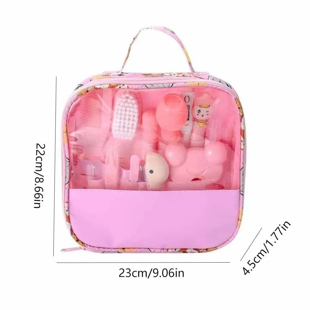 13Pcs/Set Multi-functional Baby Care Kit Nasal Aspirator Hair Wash Brush Newborn Care Essentials Nail Clipper Comb