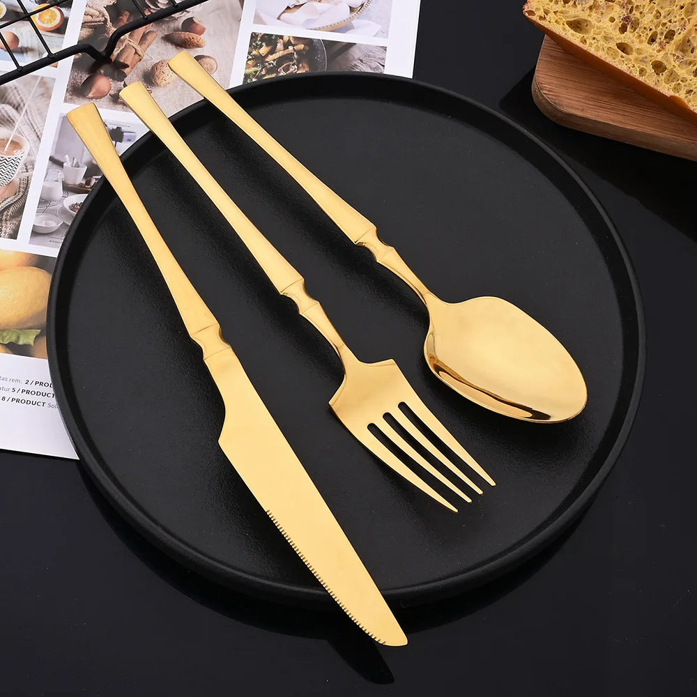 4Pcs Silver Dinnerware Cutlery Set Stainless Steel Tableware Dessert Tea Spoon Dishwasher Safe for Home Dining Room Kitchenware