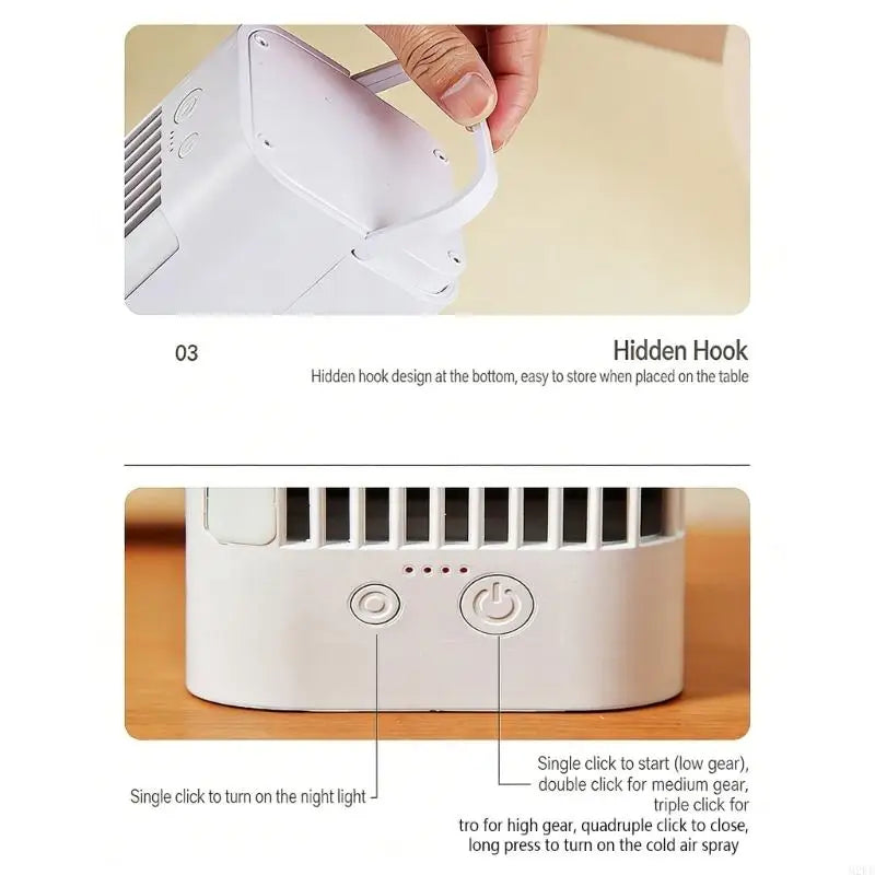 Handheld Chilling Gadget With Ice Storage Function USB C Port Perfect For Warm Weather