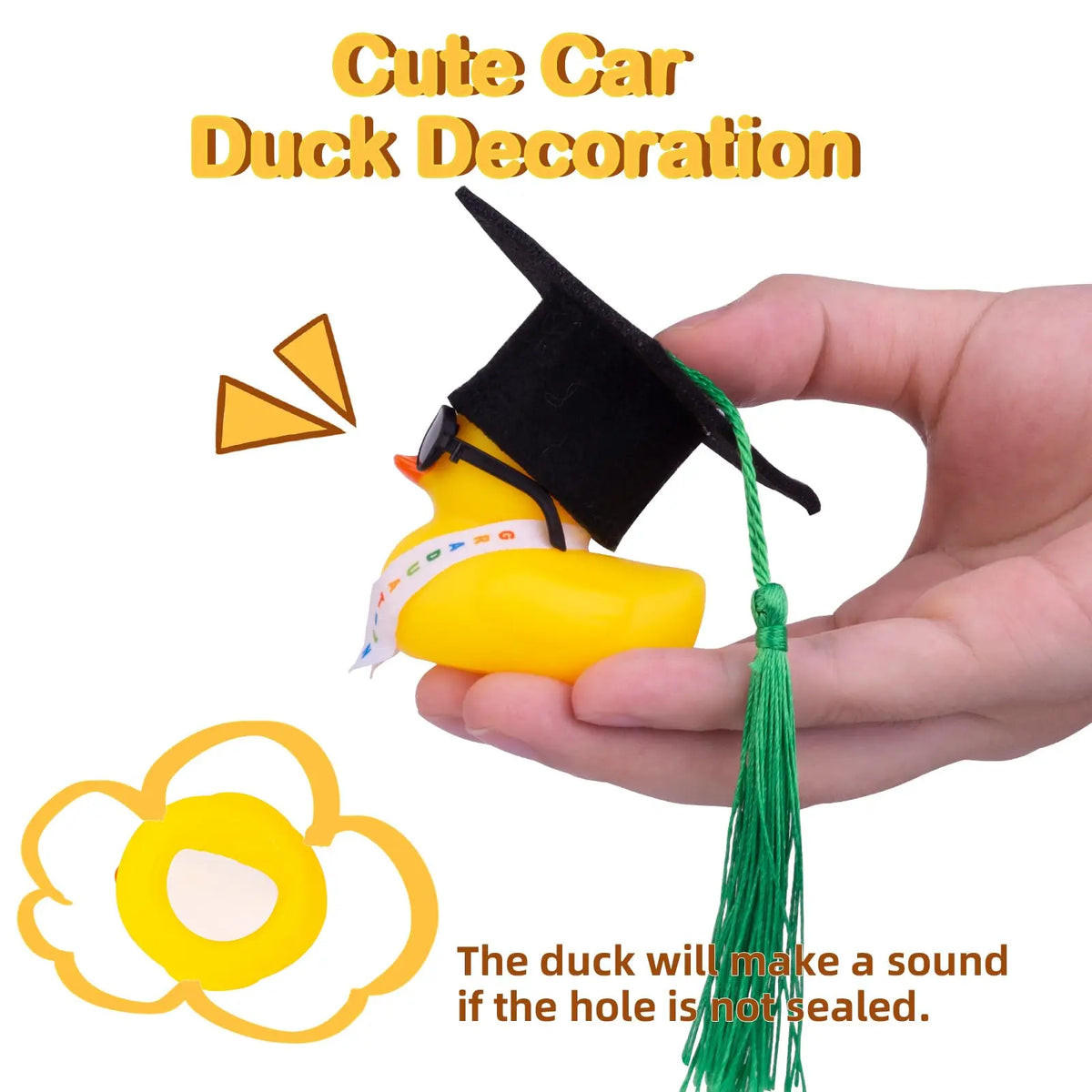 Graduation Rubber Duck,Car Duck Graduation Gift with Tassels for Student Classroom Party Favors