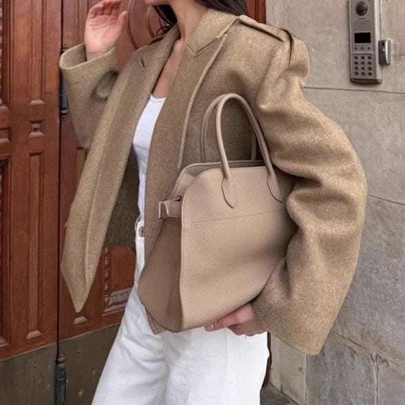 Women's Tweed Shoulder Pad Suit Jacket Office Professional Work Wear Fall Winter Formal Tailored 2025