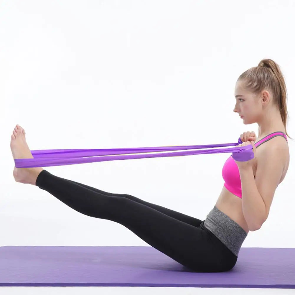 Resistance Bands for Working Out, Yoga Exercise Fitness Pilates Elastic Strap Band Latex-Free Sports Stretch Bands for Women Men