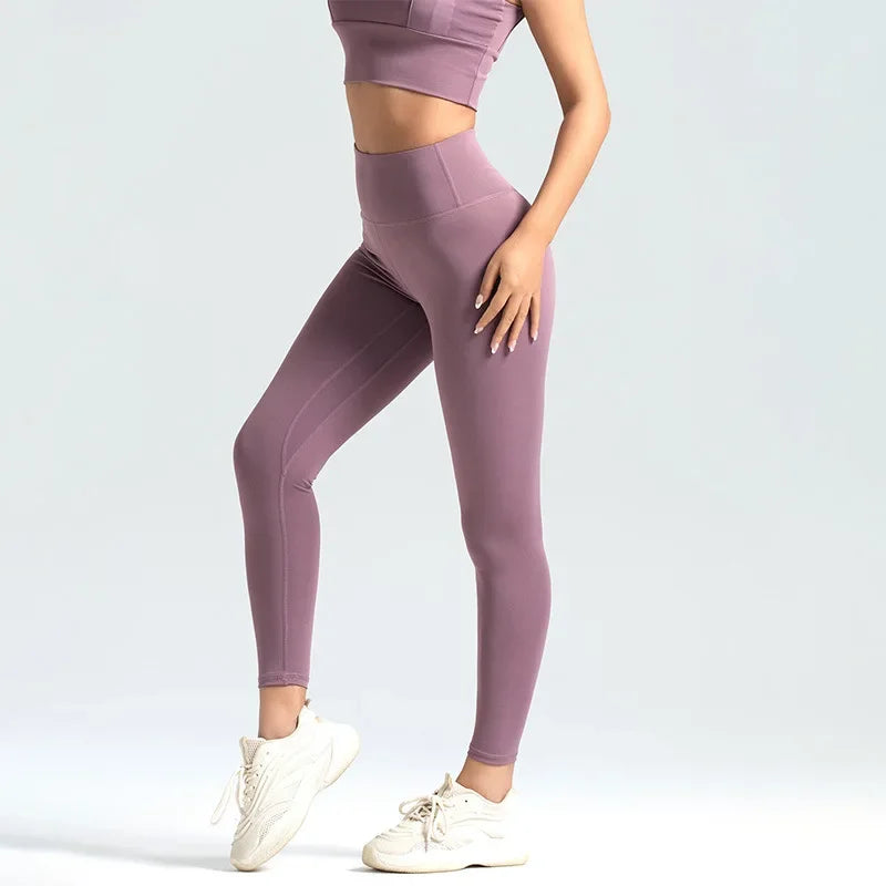Women's Nine-point Trousers Leggings High-waisted Solid Color Yoga Sports Pants High-stretch Leggings Running Fitness Pants 3XL
