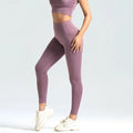 Women's Nine-point Trousers Leggings High-waisted Solid Color Yoga Sports Pants High-stretch Leggings Running Fitness Pants 3XL