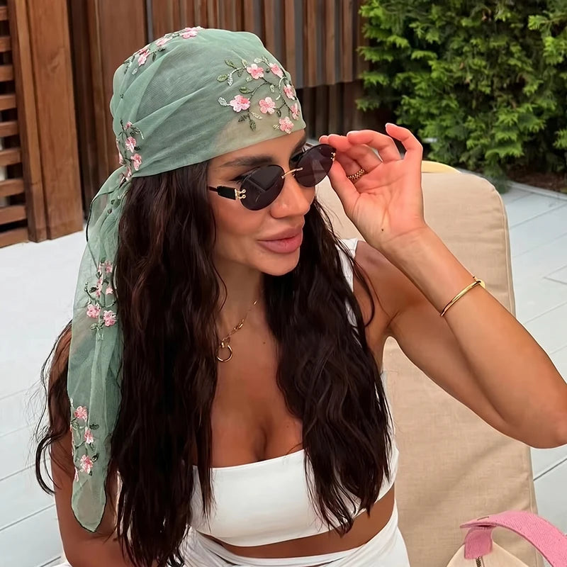 Women Hijab Wrap Shawl Flower Lace Scarves Lady Fashion Wedding Headscarves Female Spring Summer Photo Props Accessories 2026