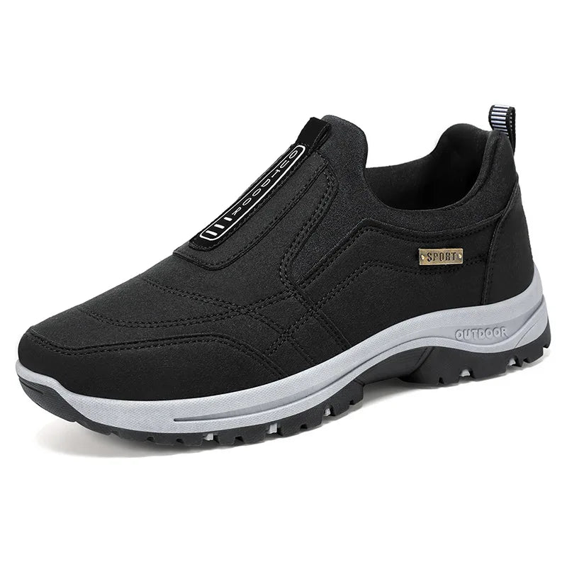 Men's Casual Walking Shoes Faux Suede Leather Slip-On Orthopedic Sneakers for Jogging Hiking Elderly Comfortable Concise Design