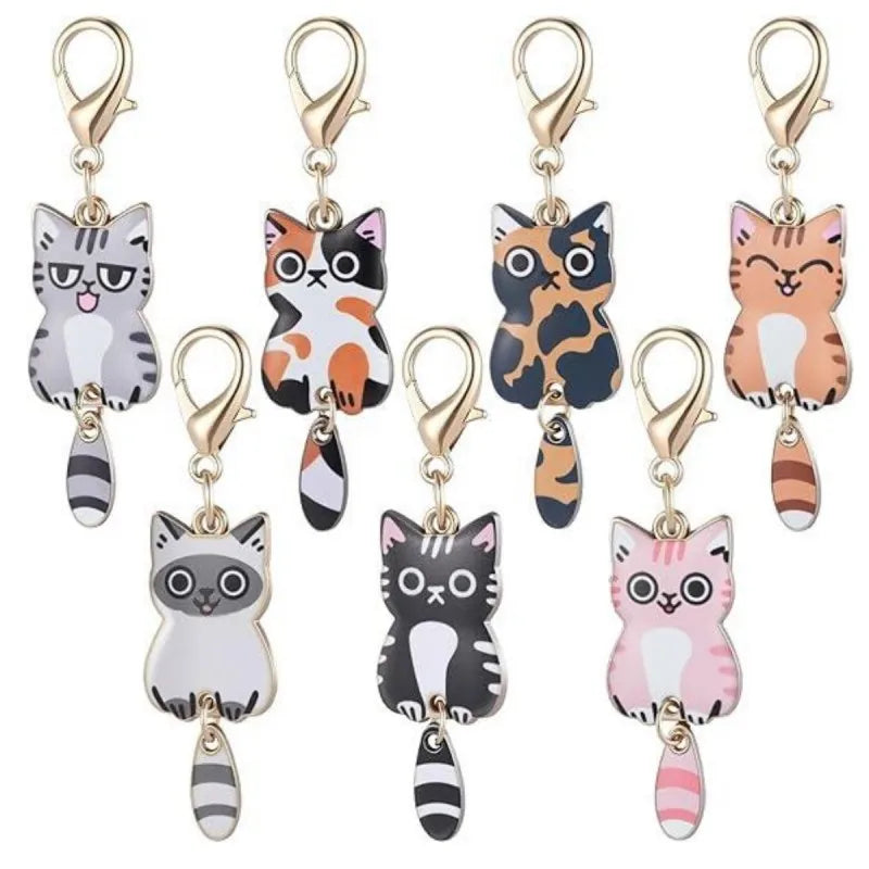 Cat Keychain, Cute Cat Charms, Accessories for Women Car Keys Purse Handbags Girls Women Gift DIY Crafts