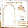 Wood Wall Arch Decor Eco-friendly Unfinished DIY Scalloped Wooden Frame Trim for Living Room Wall Accent Decor