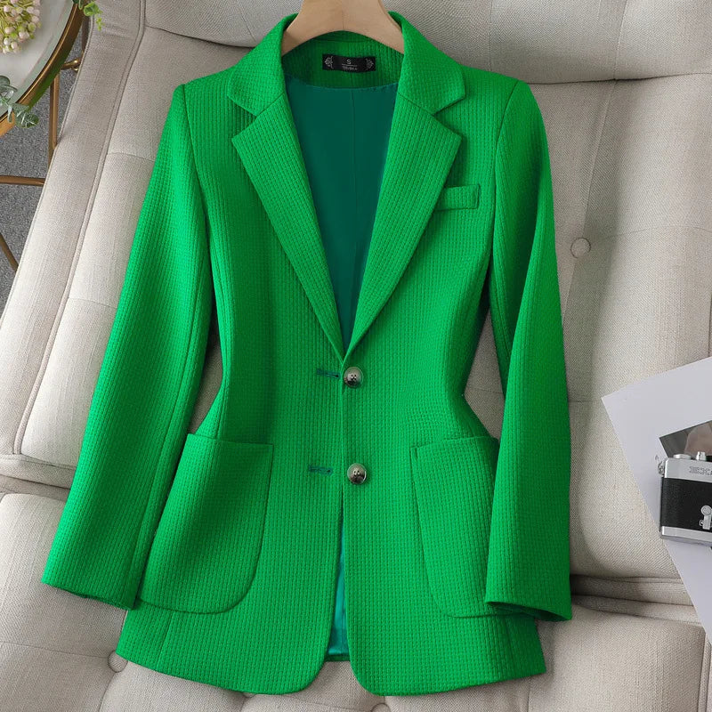 Fashion Elegant Solid Blazer for Women New Spring Autumn Style Korean Version Commuter Casual Elegant Single-breasted Blazer