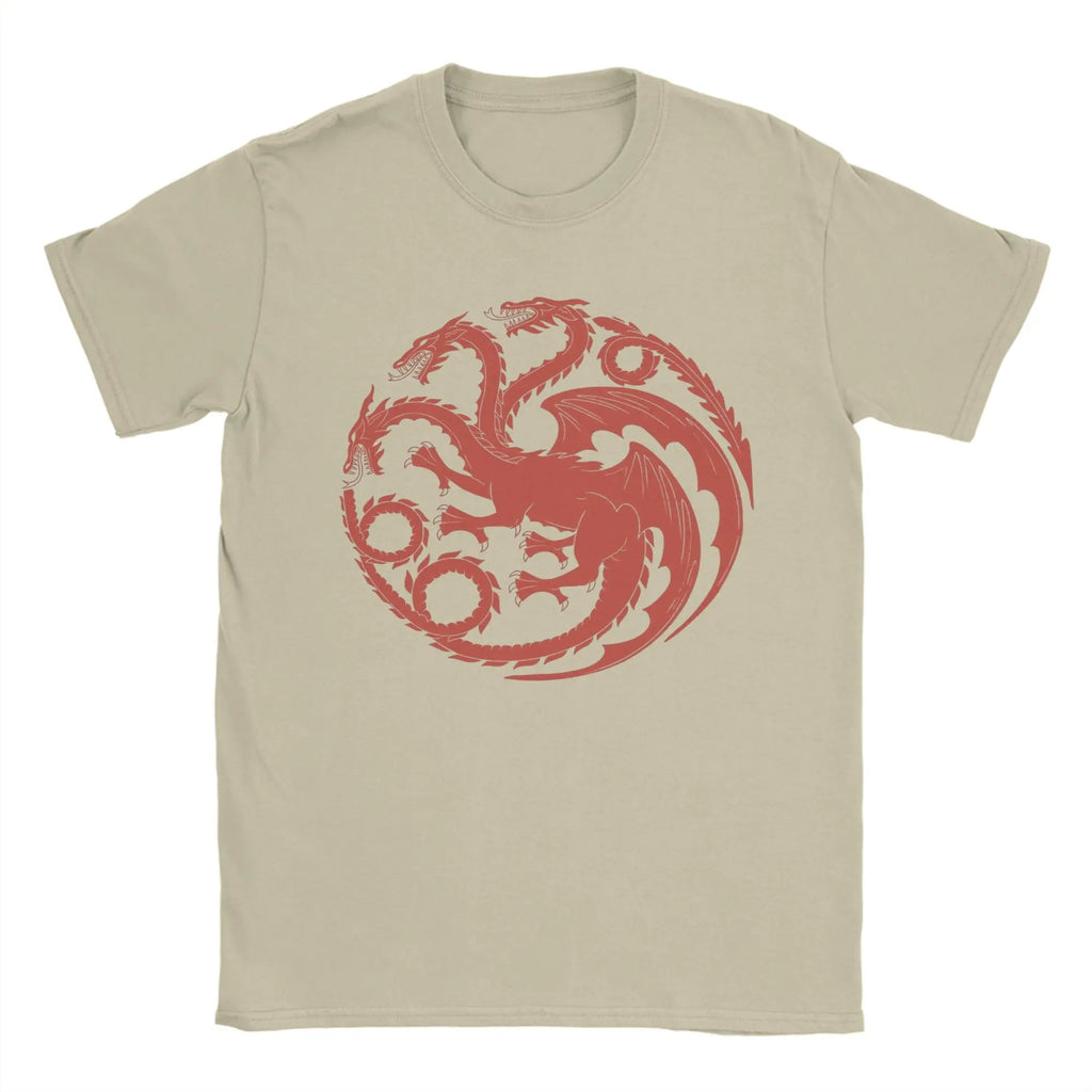 Men's House of TARGARYEN King's T Shirts  100% Cotton Tops Awesome Short Sleeve Round Collar Tee Shirt Party T-Shirt