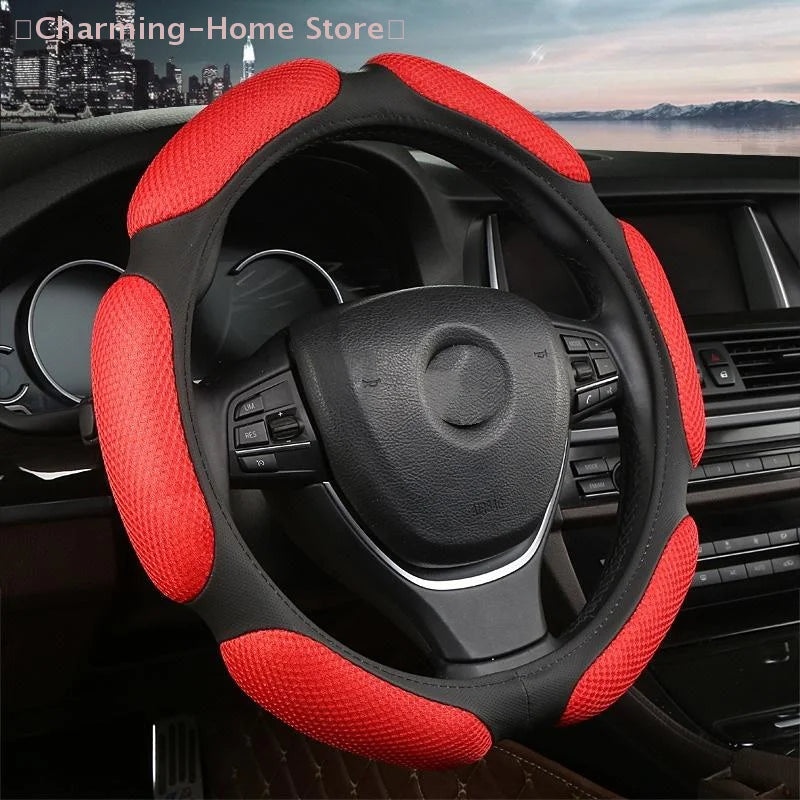【M】Steering Wheel Cover Suitable For 38cm Diameter Car Accessories Interior Steering Wheel Protective Decoration Universal