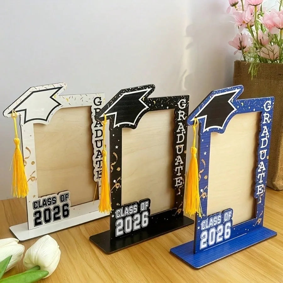 Graduation Frame Two Pieces Ornament 2026 Graduation Photo Frame For High School University Students Bookshelf Living
