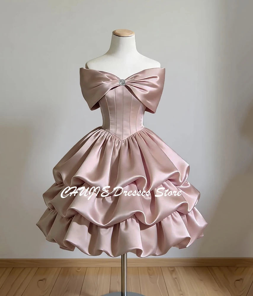 Tiered Graduation Dress Hot Sale Homecoming Dresses For Teen Customized Sweet 15 16 Mini Evening Prom Gowns платье на выпускной