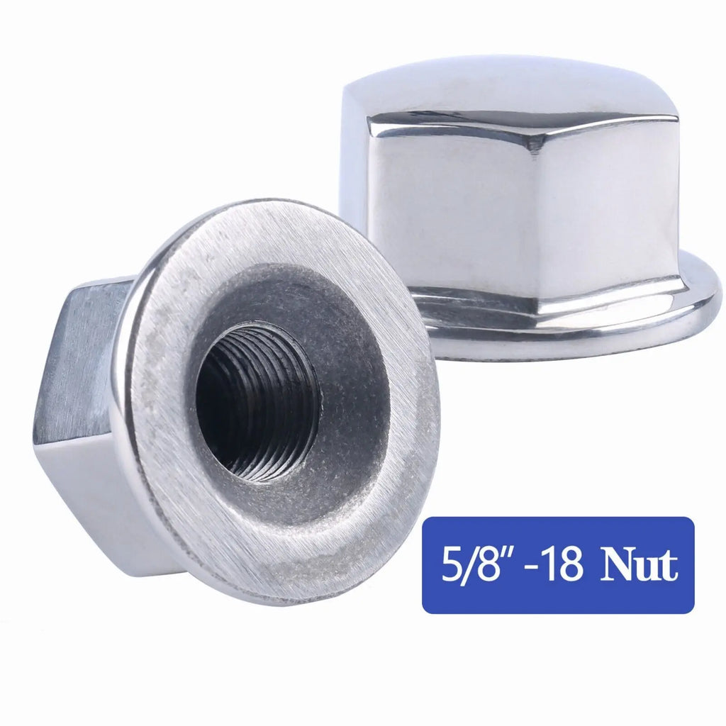 Boat Accessories 13.5'' Stainless Steel Steering Wheel with 5/8 Nut ,3 Spoke Knurling for Marine Boat / Yacht with Power Knob