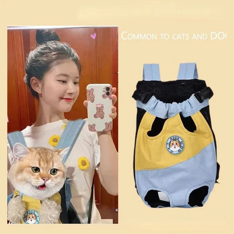 Portable Breathable Cat Bag Pet Travel Tote Bag Backpack For Carrying Pets On Both Shoulders Outdoor Travel Set For Cats And Dog