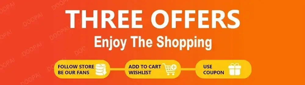 Bannière promotionnelle orange avec texte blanc faisant la promotion de trois offres pour une ceinture à cliquet en cuir pour homme avec boucle automatique