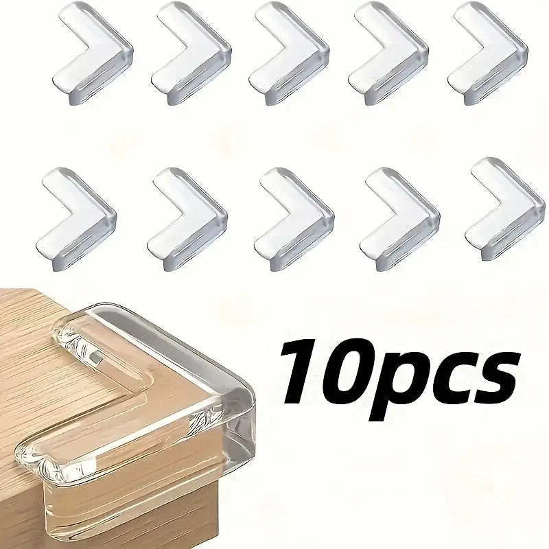 Protèges-angles pour meubles en silicone transparent, 10 pièces, conçus pour protéger les bords des meubles.