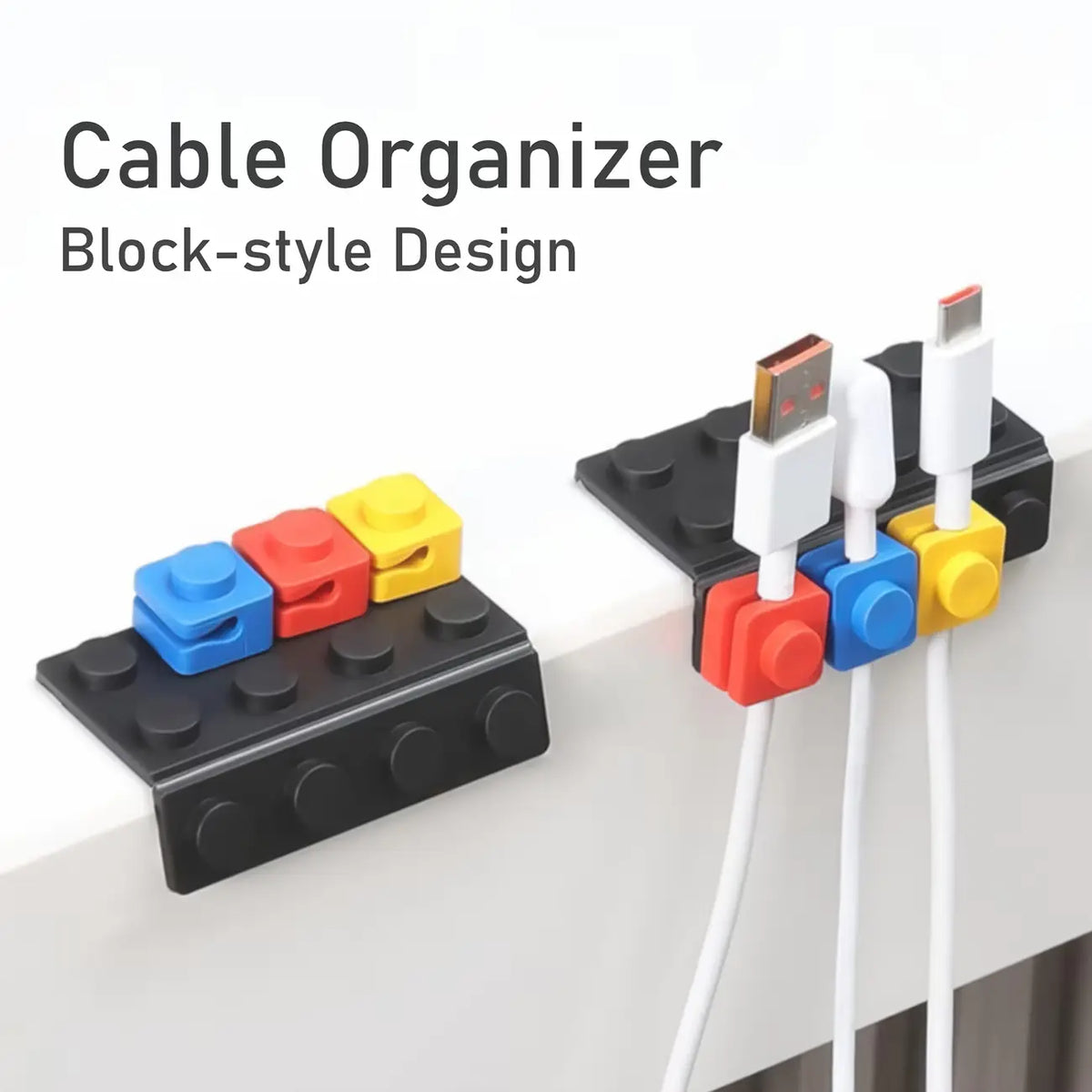 2 Sets of Modular Cable and Data Cable Organization, Modular DIY Design, Suitable for Desktop/Home Use, Desktop Organization