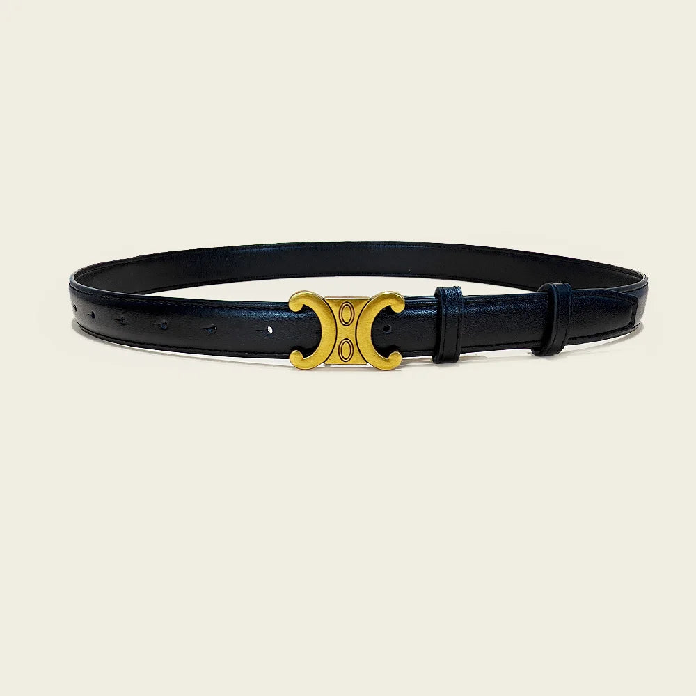 Luxury women's belts fashionable and versatile designer belts retro belts to match dresses and jeans