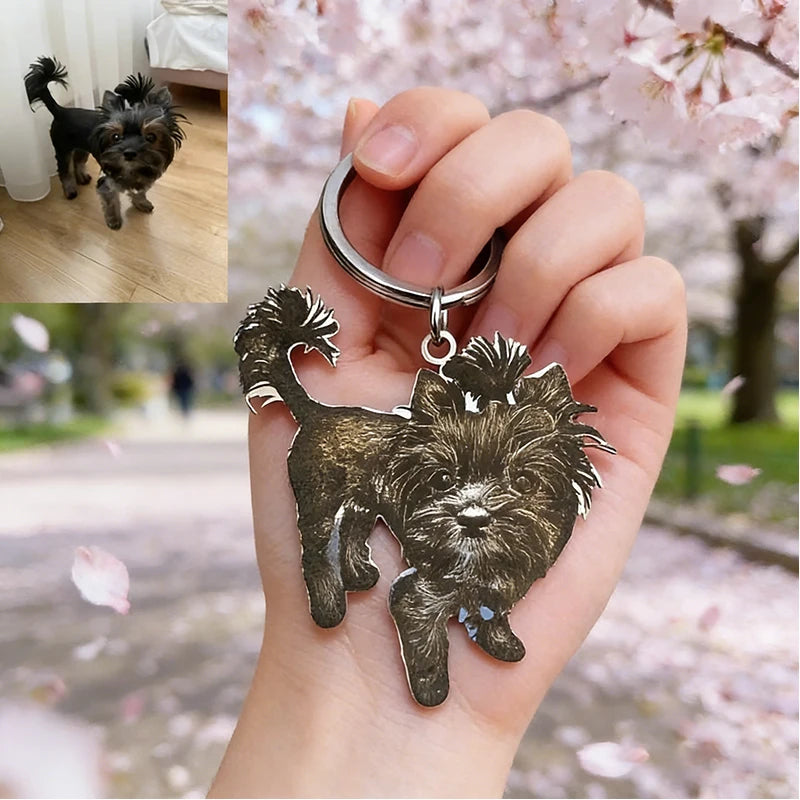 Custom Keychain Personalized Unique Engraved Cute Pet Accessories Quality Sainless Steel Laser Engraved New Trends Unique Gift