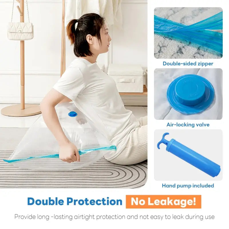 Vacuum Storage Bags, Space Saver Bags Compression for Comforters and Blankets, Sealer Clothes Travel Packing Organizer