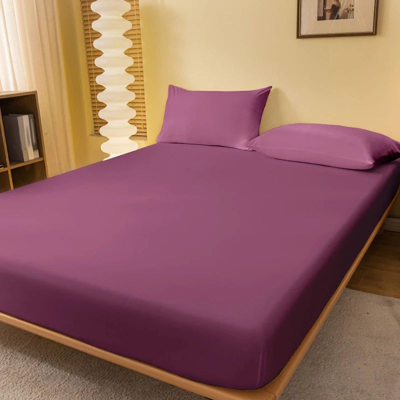 1 piece of solid color matte bed sheet, solid color bed cover for bedroom, bedding (excluding pillowcases)